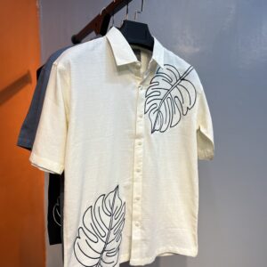 Embroidery Drop Sholder Shirt