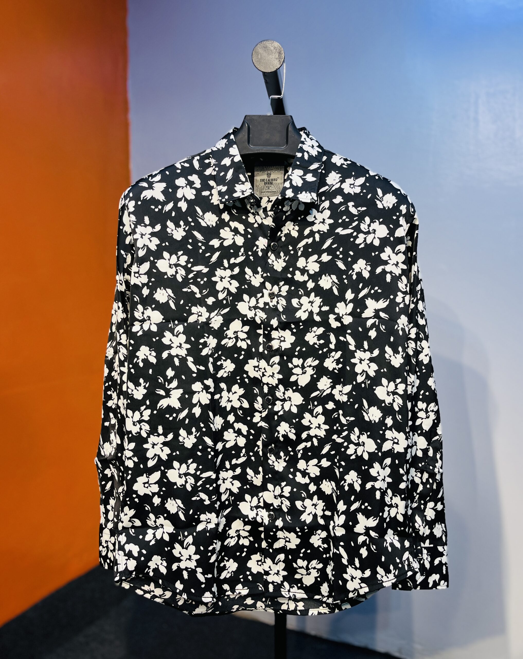 Full Sleeve Party Silk Print Shirt