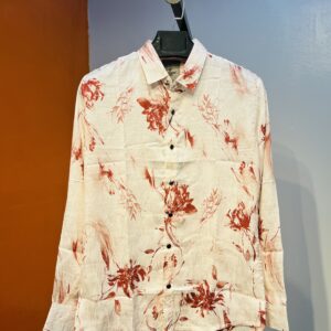 Full Sleeve Party Silk Print Shirt