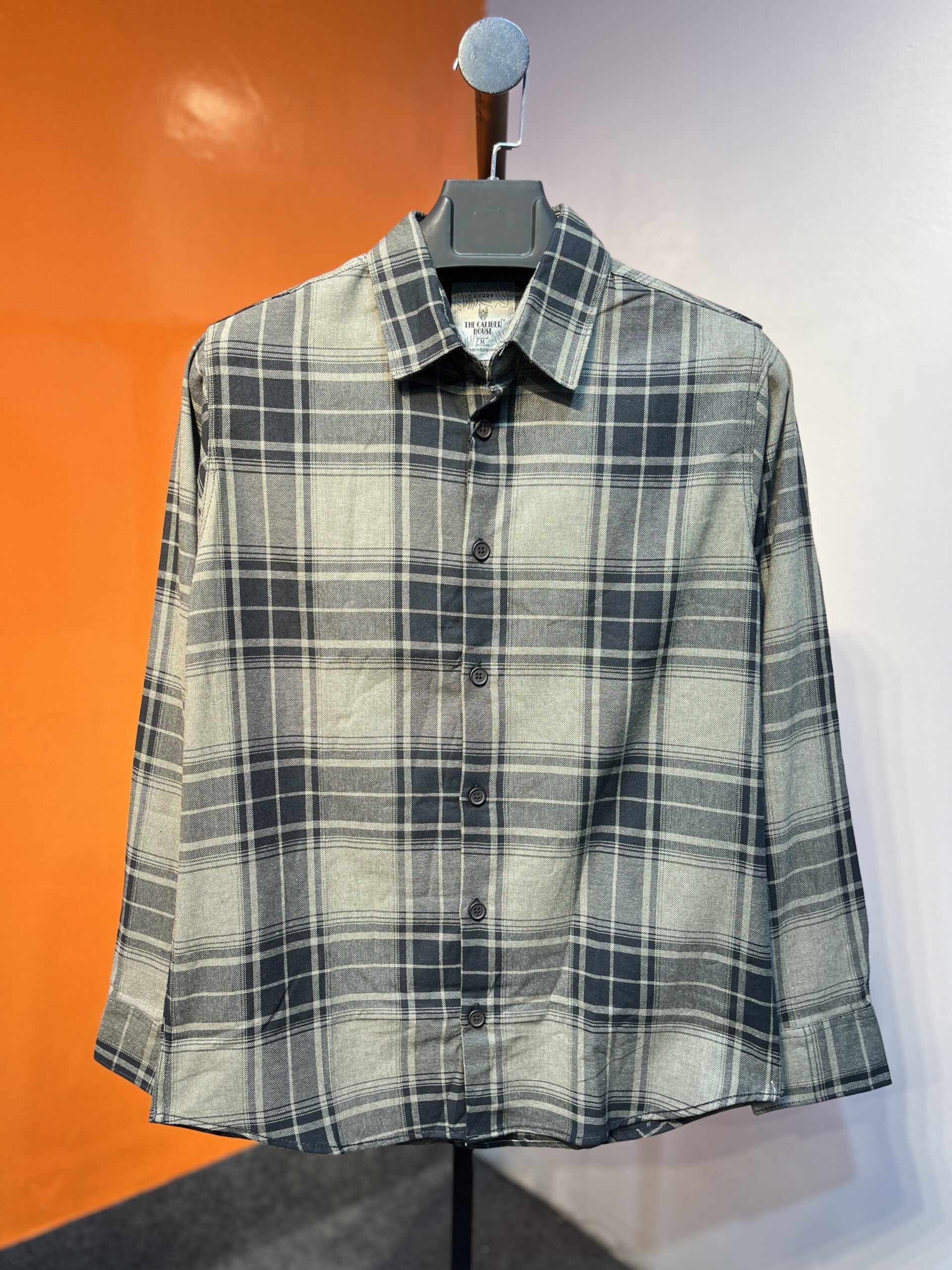 Full Sleeve Pocket less Check Shirt