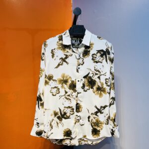 Full Sleeve Party Silk Print Shirt