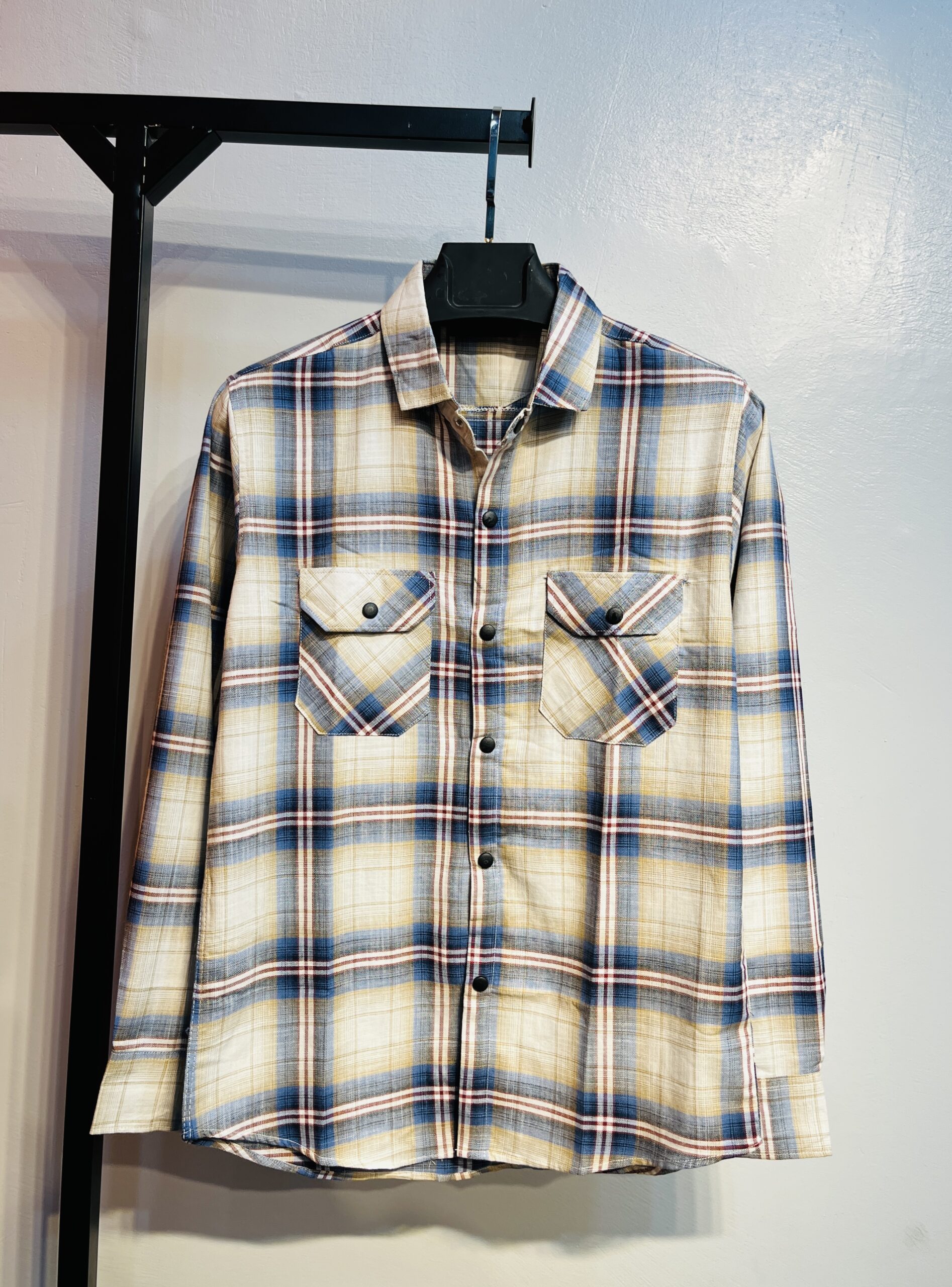 Full Sleeve Dobule Pocket Check Shirt