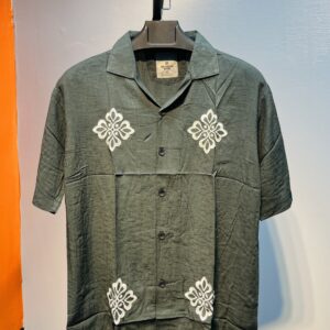 Embroidery Drop Sholder Shirt