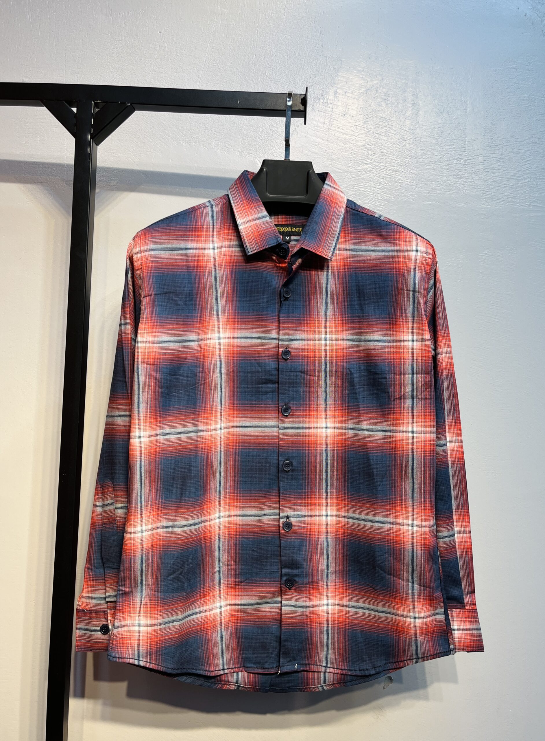 Full Sleeve Pocket Less Check Shirt