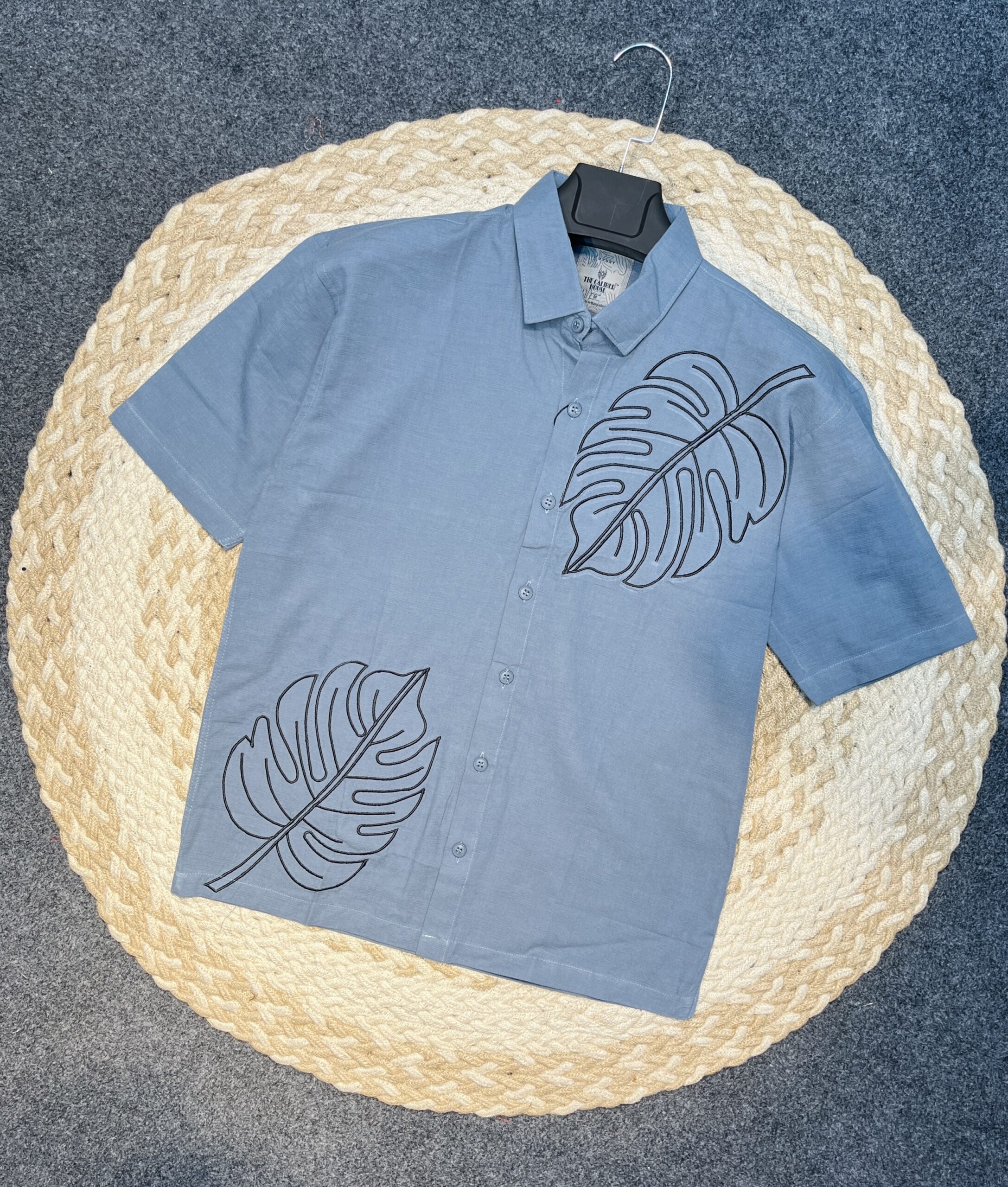 Exclusive Embroidery Drop Shoulder Shirt