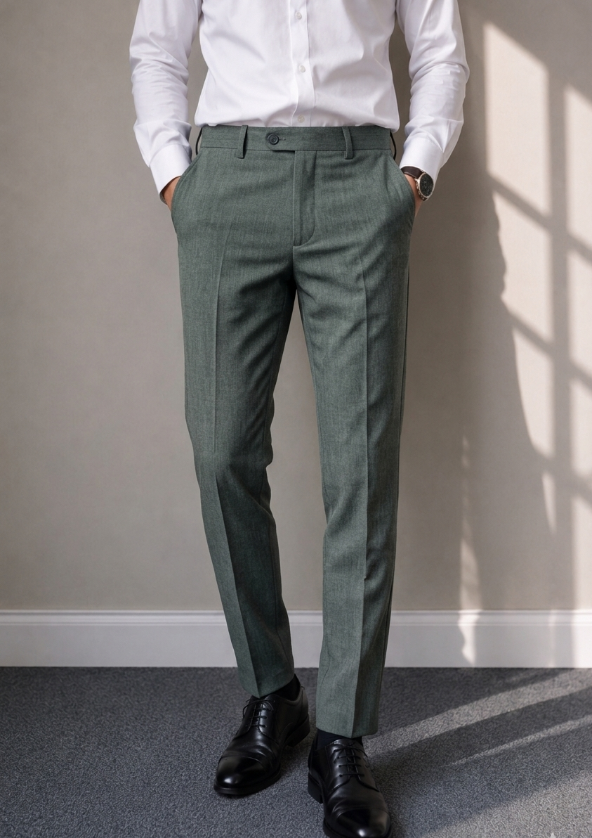 Men’s Formal Pant-Grayish Blue