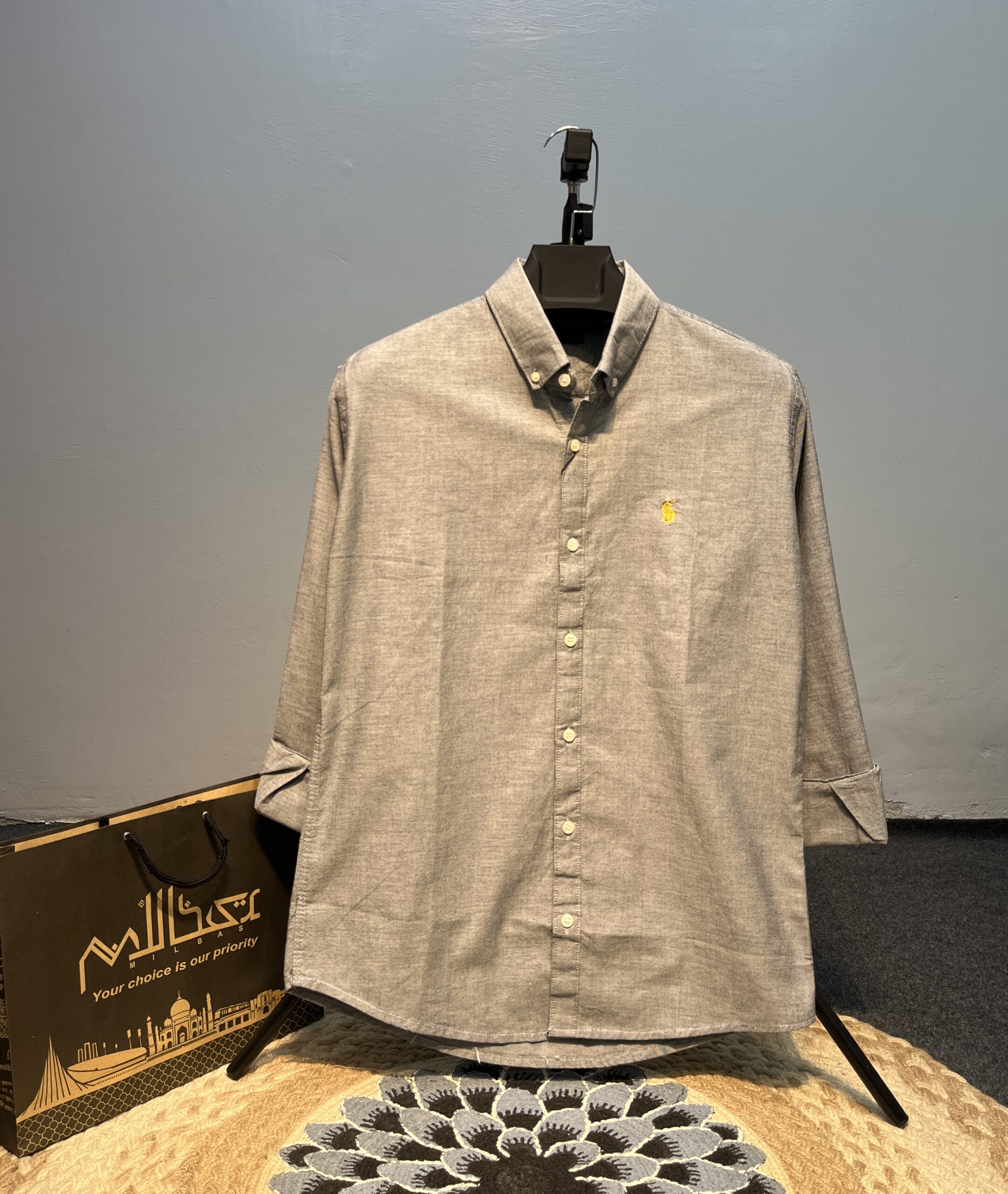 Premium Formal Solid Shirt | Deep Ash