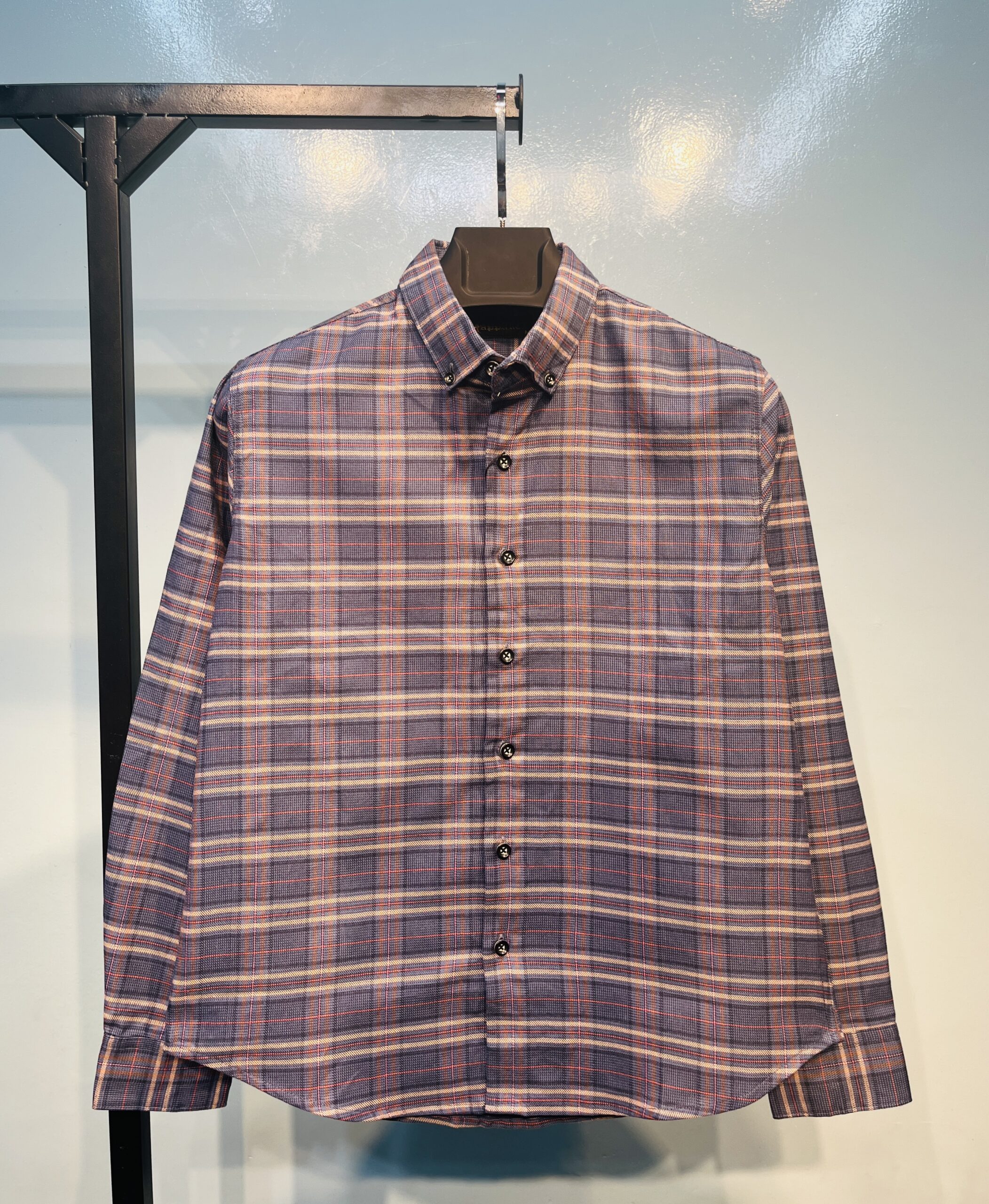 Full Sleeve Pocket Less Check Shirt