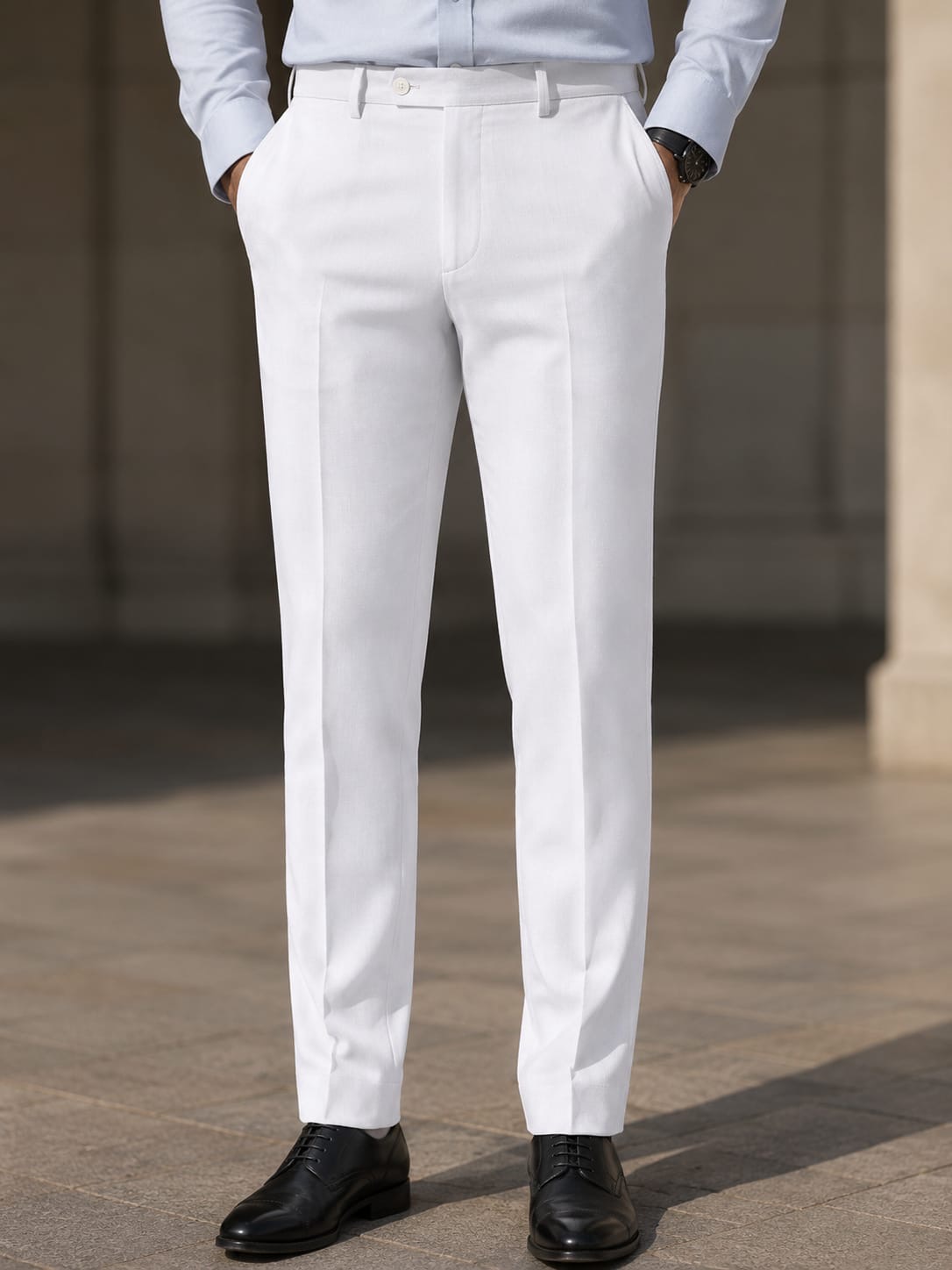 Men’s Formal Pant-White