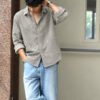 Milbas Royal Stitch Embroidery Shirt (Khaki)